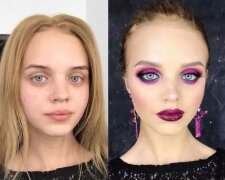 До та після макіяжу, фото: instagram.com / powerofmakeup