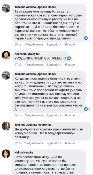 Комментарии к публикации, Facebook