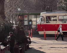 Украинцы, трамвай, фото из соцсетей