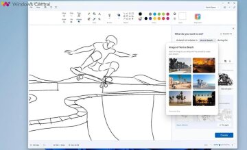 Обновленная Paint, скриншот windowscentral