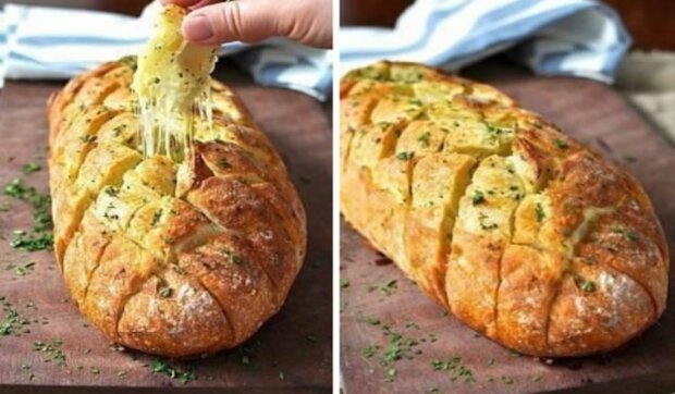 Домашний хлеб с чесноком и сыром: заменяет батоны и булки