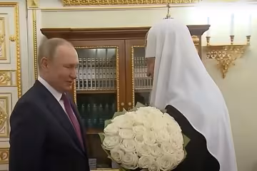 патриарх Кирилл и Владимир Путин \ кадр с видео