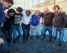 Відомі львів'яни на Святі сиру та вина топтали виноград