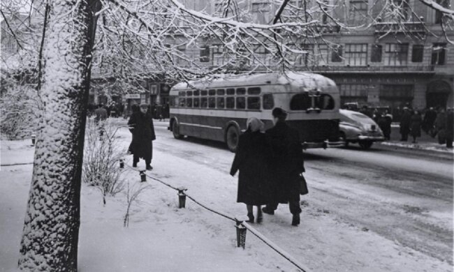 Зимний Львов 1960 года, фото: lviv.in.ua
