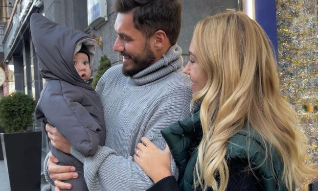 Нікіта Добринін з Дашею Квітковою і сином. Instagram/nikitadobrynin