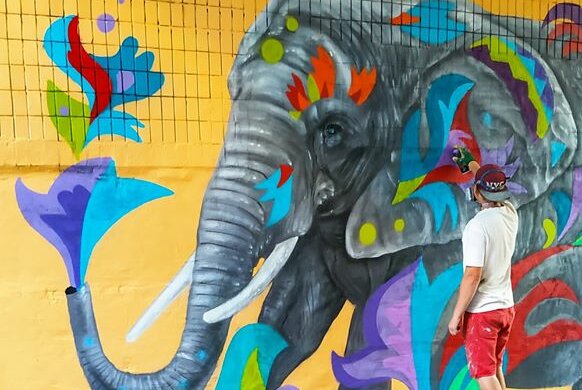 У Києві на Борщагівці оселилося яскраве слоненя