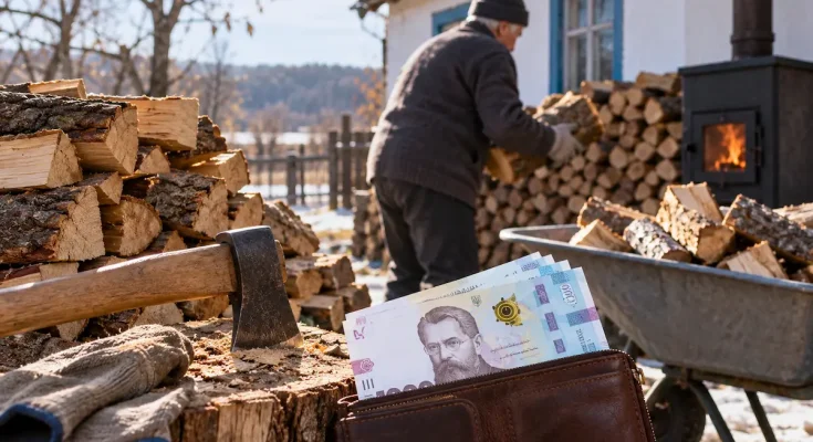 Дрова для опалення будинку взимку