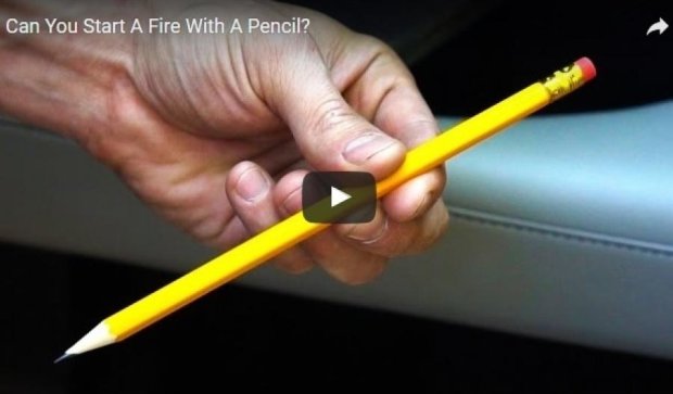 Как разжечь огонь с помощью карандаша