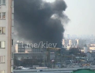 пожежа на Бориспільській, скріншот з відео