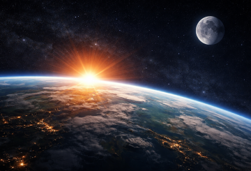 Земля, Луна, космос, изображение: Знай.ua