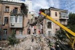 Последствия мощного взрыва в Киеве показали с высоты птичьего полета