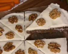 Морковный пирог с кремом, кадр из видео