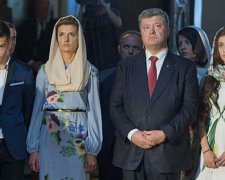 Жена и дочь Порошенко щегольнули в платьях с укропом (фото)