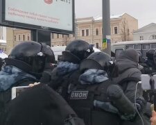 Протести в Росії, кадр з відео