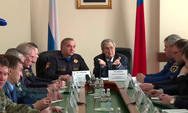 Глава Кемеровской области попросил прощения за погибших детей... у Путина