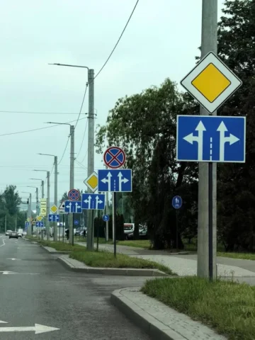 Рекордна кількість дорожніх знаків на Богданівській у Львові