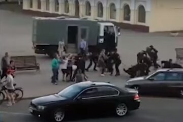 Протести в Білорусі, скріншот відео