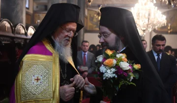 Вселенський патріарх Варфоломій та архієпископ Тельміський Іов