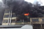 Черный дым навис над жилыми домами — в Черновцах вспыхнула фабрика, с огнем борются десятки спасателей