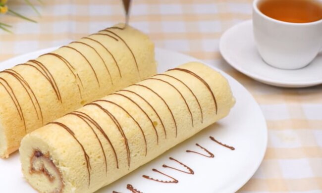 Бісквітний рулет, фото: кадр з відео