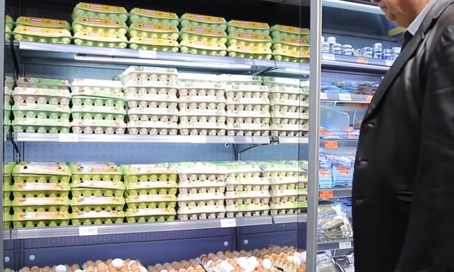 Цены на яйца, скриншот с видео