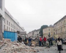 У Львові обвалилась стіна будівлі