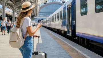 Потяг Укрзалізниці на пероні