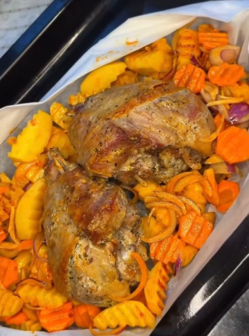 Индюшачьи голени с овощами: фото скрин рецепта