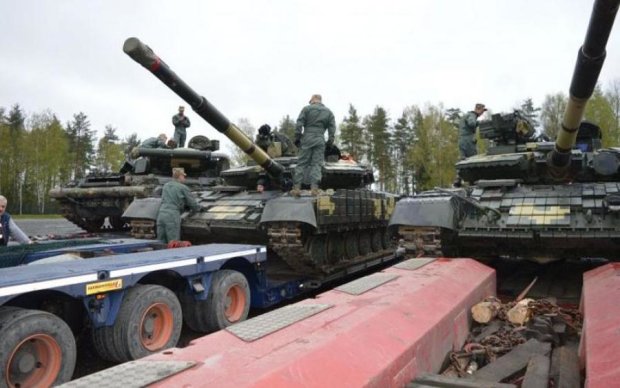  Украинские танки заняли позиции на немецком полигоне