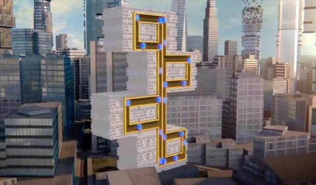 Инженеры создали горизонтальный лифт для экономии места в небоскребах (видео)