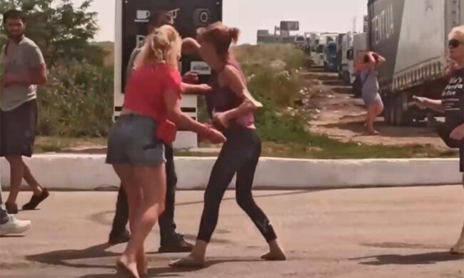 Бійка під Одесою, скріншот з відео
