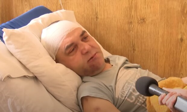 Потерпевший Анатолий Грищук, кадр из видео