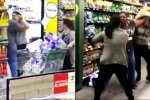 Драка в магазине, скриншот видео
