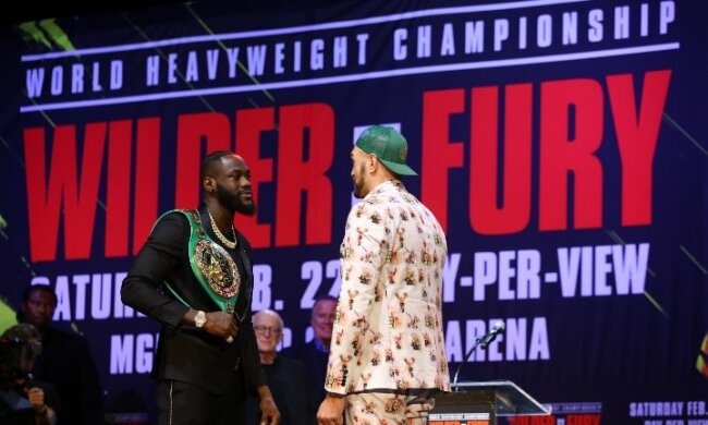 Ф'юрі та Уайлдер зустрілися перед боєм, Boxingscene