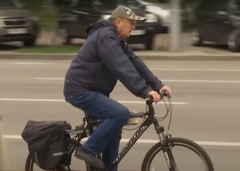 Велосипедист, скріншот з відео