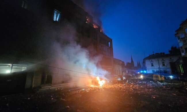 последствия ракетного удара по Львову