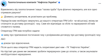 Публікація "Нафтогазу", скріншот: Facebook