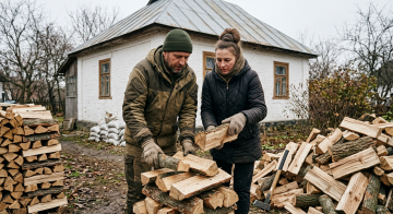  Заготівля дров. Фото: згенероване ШІ 