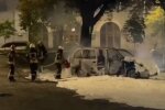 У Києві згоріло авто, кадр з відео