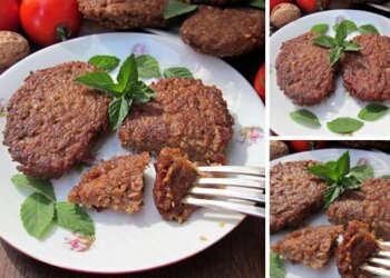 Котлеты из баклажанов и гречки, кадры из видео