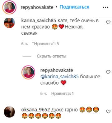 Коментарі - instagram.com/repyahovakate/