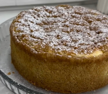 Вишневый пирог с кремом-суфле: фото скрин рецепта