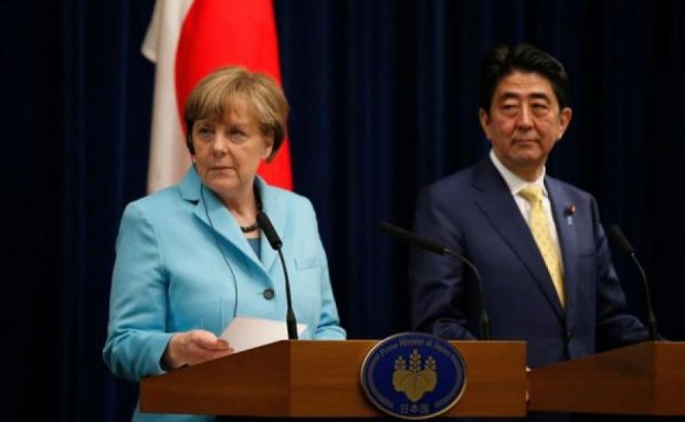 Меркель договорилась противостаять Трампу совместно с японцами