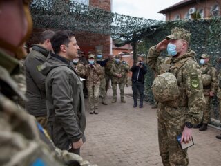 Владимир Зеленский на Донбассе, фото: president.gov.ua