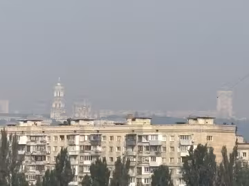 Смог над Києвом після масованої атаки РФ