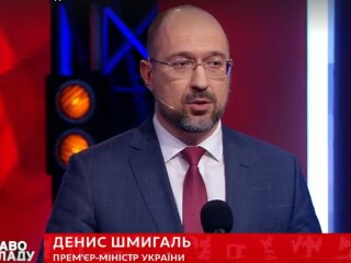 Денис Шмигаль в ефірі програми "Право на владу", скрін