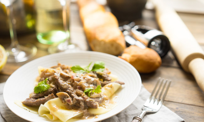 Новий рік 2019: бефстроганов з грибами