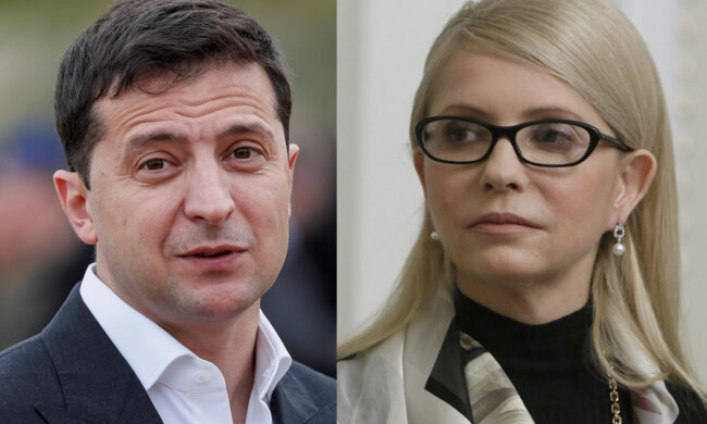 Зеленський і Тимошенко, колаж znaj.ua