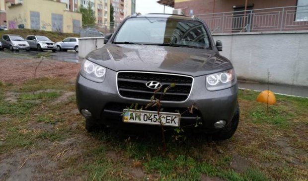 Как донецкий "герой парковки" киевские газоны уничтожал