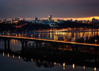 Киев, мост, Днепр, фото из соцсетей